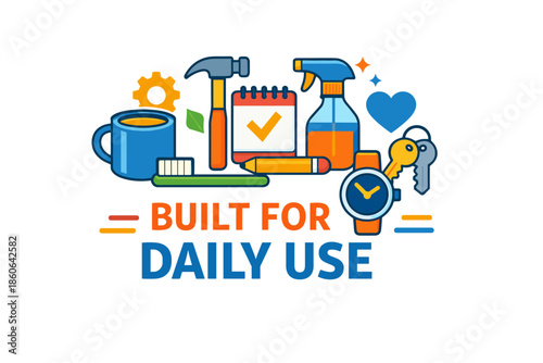Essential everyday items: tools, cleaning supplies, coffee, and more for daily use