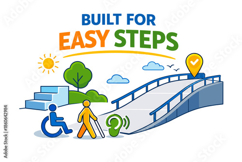 Accessible pathway design promoting easy mobility for all abilities