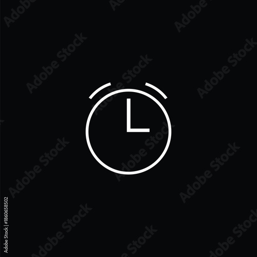 Alarm, clock icon, vector illustration. Flat design.