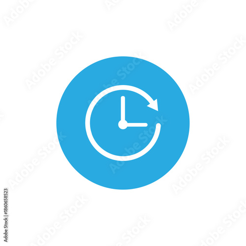 Alarm, clock icon, vector illustration. Flat design.