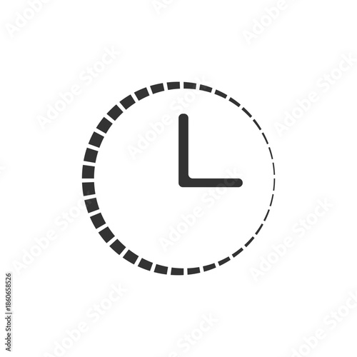 Time sign. Alarm, clock icon, vector illustration. Flat design.