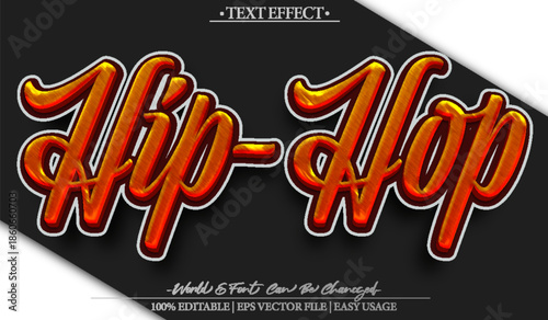 HipHop Rap Music Dance Beat Street Urban Text Effect Editable Alphabet