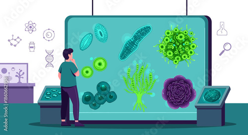 Exploring the Microscopic World: A Visitor's Journey Through Cellular Biodiversity in Museum