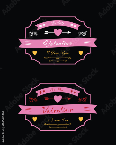 Premium Valentine Day heart vector collection for cards, posters, and t-shirt graphics.