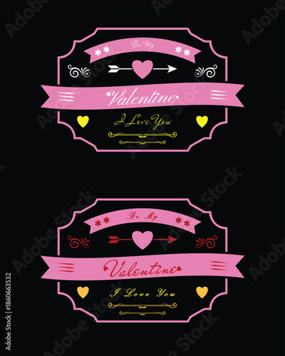 Premium Valentine Day heart vector collection for cards, posters, and t-shirt graphics.