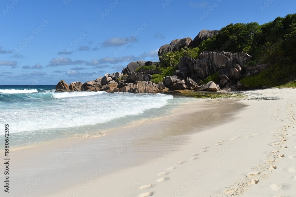 Fototapeta premium Grande Anse La Digue SEYCHELLES 