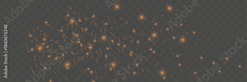 Golden Dust Particles on Dark Background
