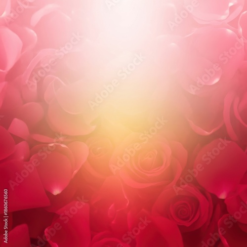 Roses with a bright light shining through flowers Soft Romantic Valentine?s Day Red Love Abstract