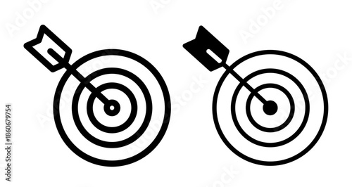 Darts Icon collection in filled and stroke style.