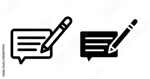 Feedback Icon collection in filled and stroke style.