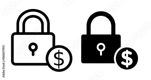 Fixed income Icon collection in filled and stroke style.