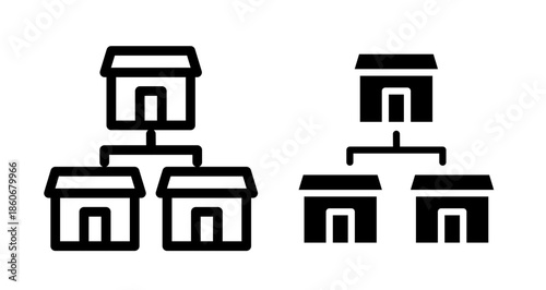 Franchise Icon collection in filled and stroke style.