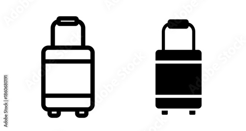 Journey bag Icon collection in filled and stroke style.