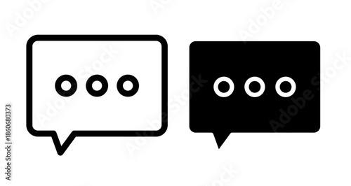 Mobile message Icon collection in filled and stroke style.