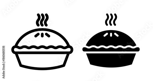 Pie Icon collection in filled and stroke style.