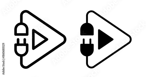 Plug and play Icon collection in filled and stroke style.