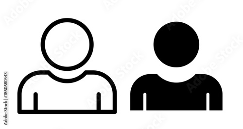 Profile Icon collection in filled and stroke style.