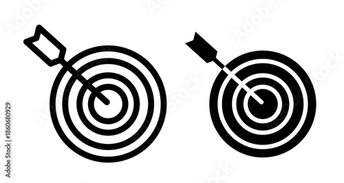 Target Icon collection in filled and stroke style.