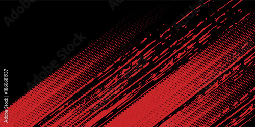 Red and blue halftone dot pattern gradient grunge texture background. vector eps 10