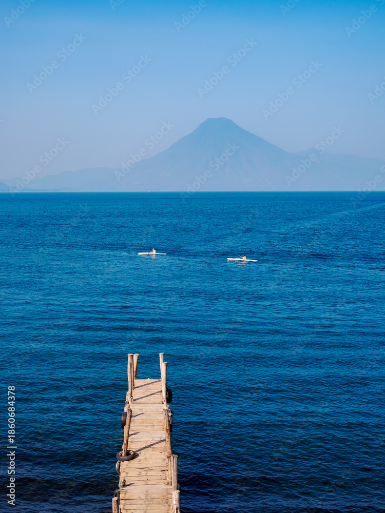 Fototapeta premium Lake Atitlan, Panajachel, Solola Department, Guatemala