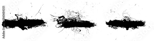 Grunge Banner Label Vector Set