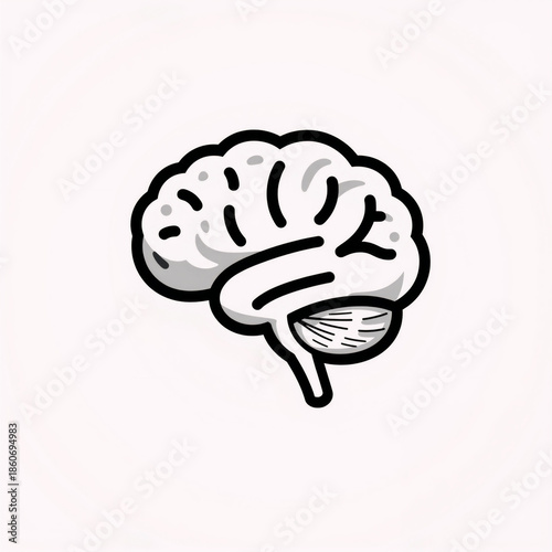 Brain bulb logo design featuring a minimalist, modern aesthetic