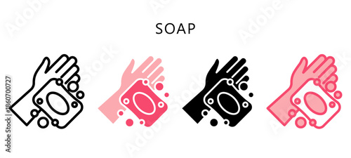 Soap Multi Style Icon. Mini Illustration Relate To Personal Care. Use For Modern Concept, Ui, Ux Web And App Development.