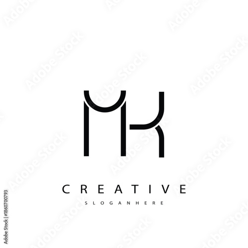 Photos MK Abstract  Monogram Logo Design