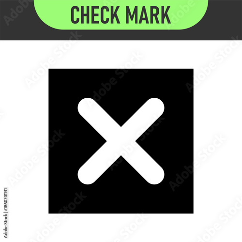check mark icon button set. check box icon with right and wrong buttons and yes or no checkmark icons in green tick box and red cross. vector illustration	
