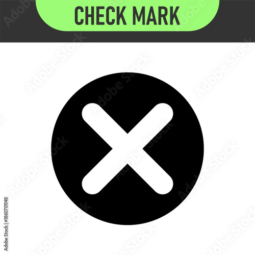 check mark icon button set. check box icon with right and wrong buttons and yes or no checkmark icons in green tick box and red cross. vector illustration	