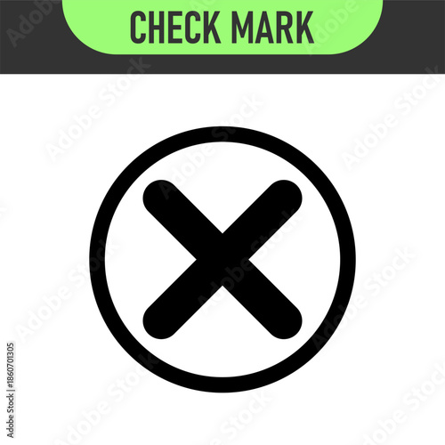 check mark icon button set. check box icon with right and wrong buttons and yes or no checkmark icons in green tick box and red cross. vector illustration	
