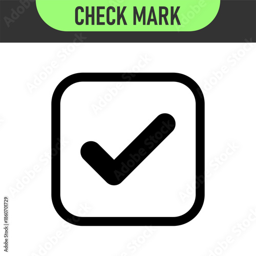 check mark icon button set. check box icon with right and wrong buttons and yes or no checkmark icons in green tick box and red cross. vector illustration	