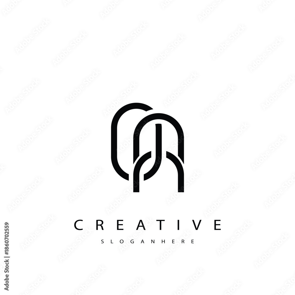 Obraz premium OA Abstract Monogram Logo Design. This logo is designed with a combination of two line letters O and A 