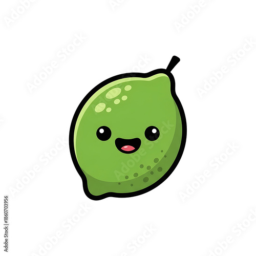 Cute lime character.