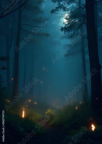 forest in the night