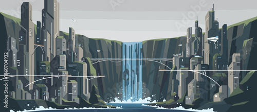 Man in a dark robe stands alone on a sandy tropical beach, looking at the calm turquoise ocean in a serene and contemplative hand-drawn minimalist illustration