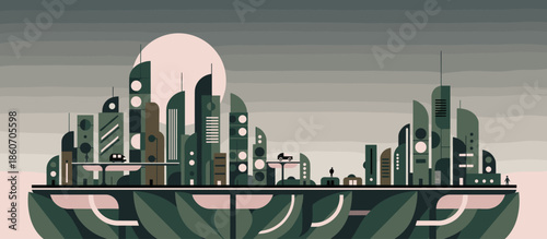 Graphic comic-style illustration of a woman's silhouette with curly afro hair is shown in profile, looking thoughtfully at a calm sea during a peaceful pink sunset