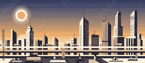 Young male DJ wearing a striped cap is mixing music on two turntables in a sunlit room, a creative illustration with a retro comic book style and halftone texture