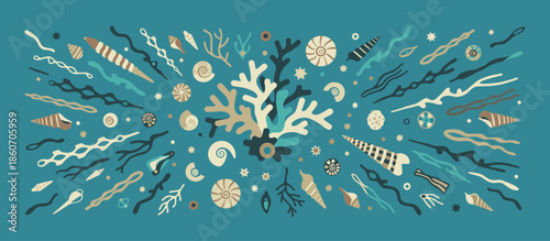 Large stylized ocean wave illustration curls with powerful energy in a graphic, comic book art style with bold black outlines and a vibrant teal, yellow, and pink palette