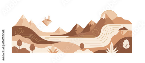 Food delivery courier on a bicycle rides through a city street at sunset with a large thermal bag, casting a long shadow as urban skyscraper silhouettes loom in the distance