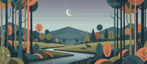 Stylized black silhouette of a woman dancing gracefully in a dynamic mid-air leap, depicted in a modern abstract illustration with expressive lines and geometric shapes