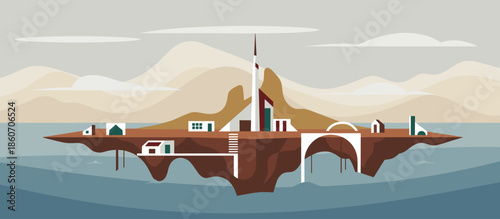 Joyful smiling woman with long colorful braids and freckles is depicted in a vibrant graphic illustration with a modern pop art aesthetic and botanical motifs