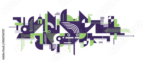 Damaged old off-road pickup truck illustration shows a crumpled fender and large tire in a gritty, graphic pop art style with bold outlines and a limited color palette