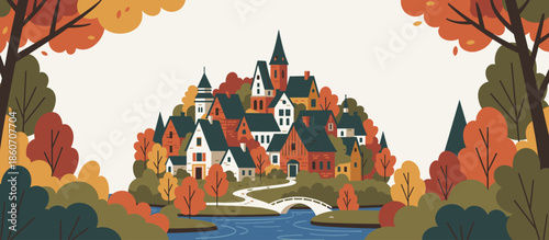 Still life illustration of a pomegranate, grapes, and a wilting flower on stacked geometric blocks, illuminated by a dramatic beam of light in a vintage comic art style