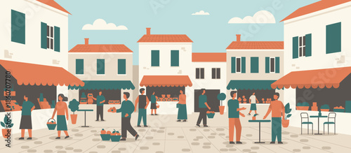 Serious middle-aged man with a beard peeks from behind a wooden door, his intense gaze creating a mysterious and dramatic mood in a comic book illustration style