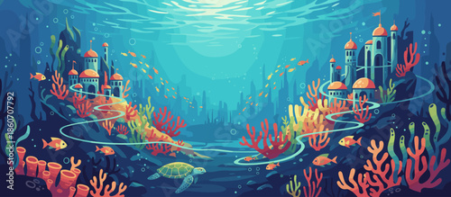 Beautiful illustrated woman with dark skin looks up with a hopeful and serene expression in a minimalist pop art style with bold lines and a limited color palette