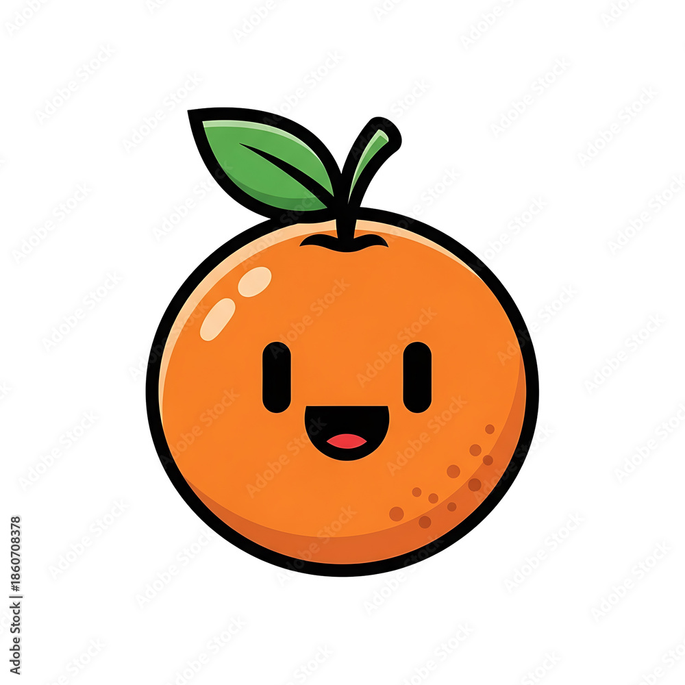 Obraz premium Happy Orange Cartoon. (10)