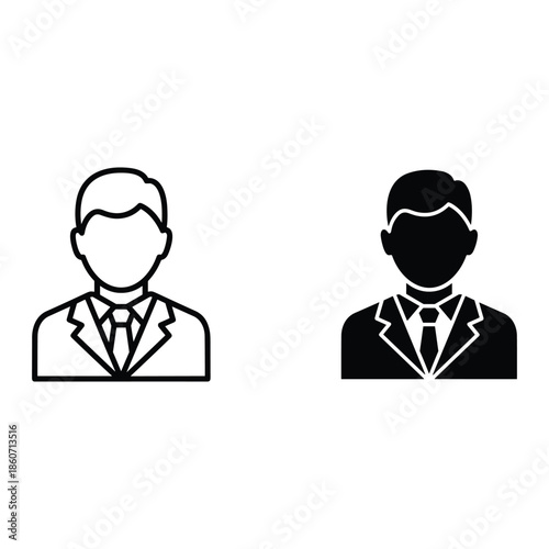 Two men in suits with different colored outlines ties