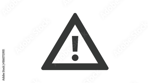 Warning symbol icon with exclamation mark in a black triangle on a white background, representing caution, danger, and important alert.