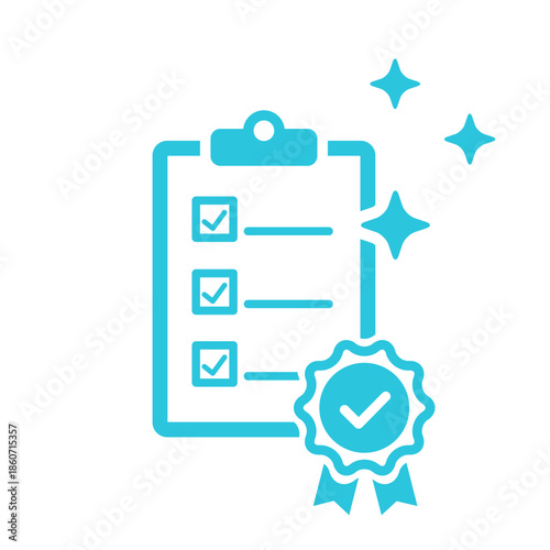 Standard icon. Isolated on white background. Blue icon